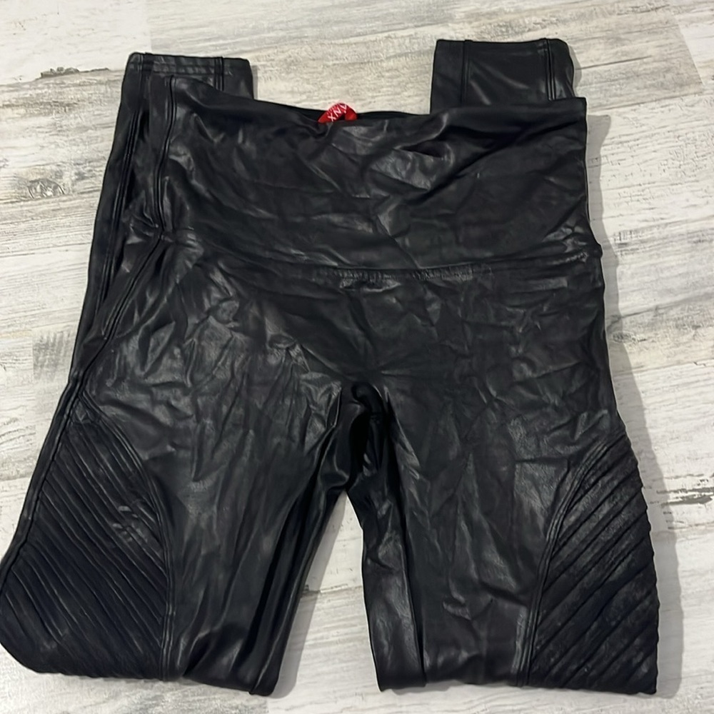 Spanx Faux Moto Leggings Size L - Picture 8 of 12